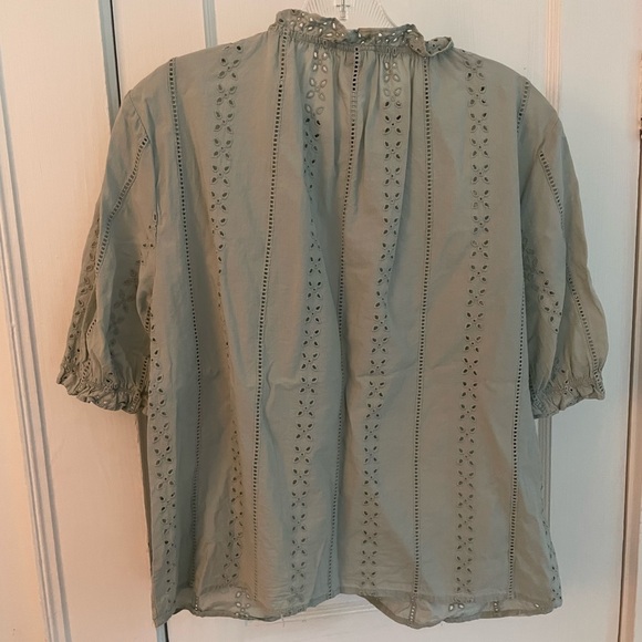 Universal Thread Eyelet Ruffle-neck Blouse - Picture 2 of 5